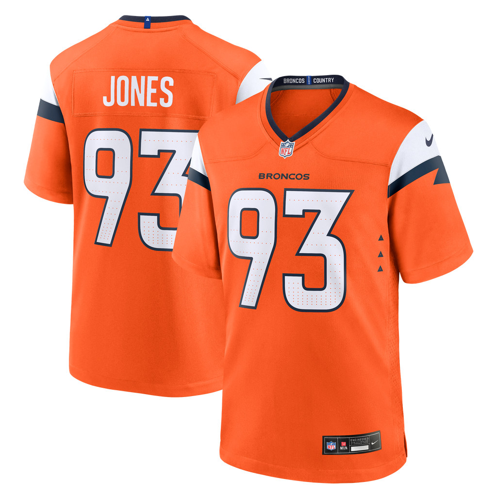 Denver Broncos D.J. Jones Nike Orange Team Game Jersey product image 1