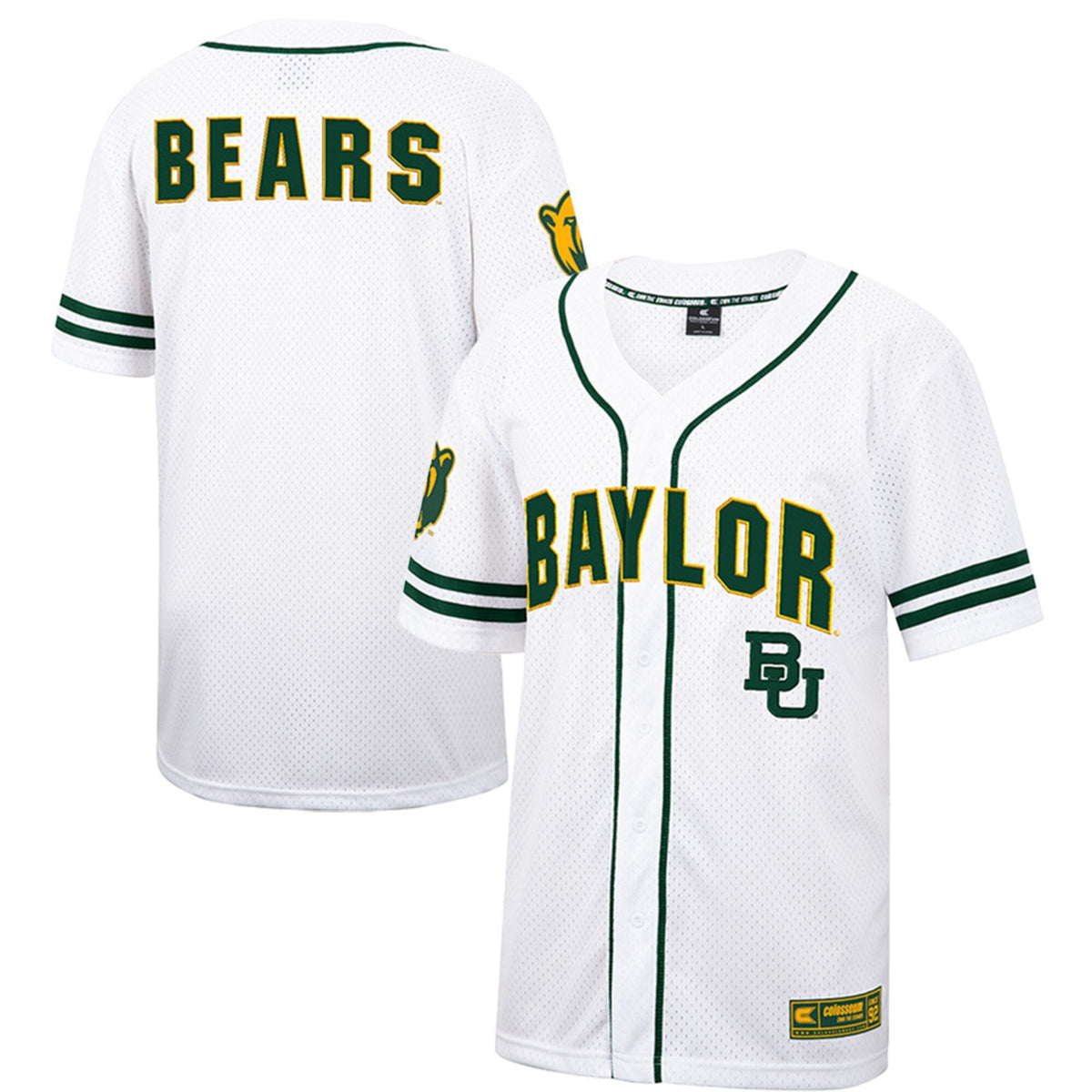 Baylor Bears Free Spirited Mesh Button-Up Baseball Jersey product image 2