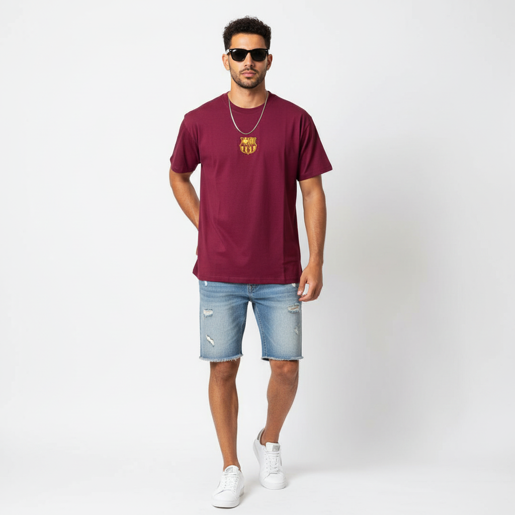 Sport Design Sweden FC Barcelona Men Oversized Graphic T-Shirt product image 1, provided for visual reference and product