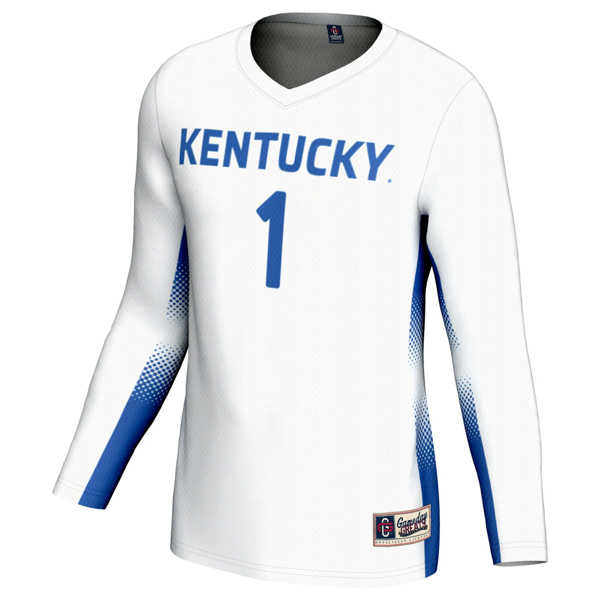 #1 Kentucky Wildcats Lightweight Volleyball Jersey - White product image 3