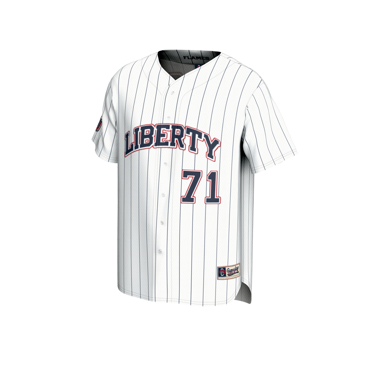 Adult #71 White Liberty Flames Lightweight Collegiate product image 3