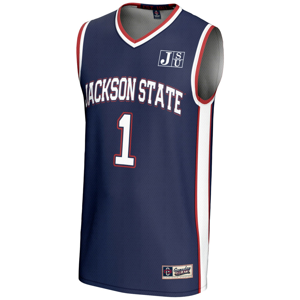 #1 Jackson State Tigers Lightweight Basketball Jersey - Navy product image 3