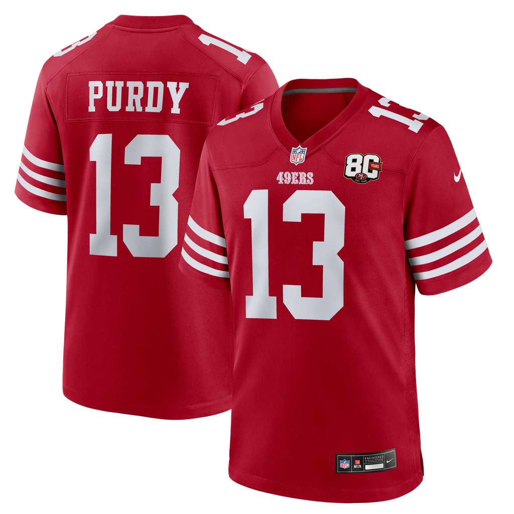 San Francisco 49ers Brock Purdy Nike White 80th Anniversary product image 7