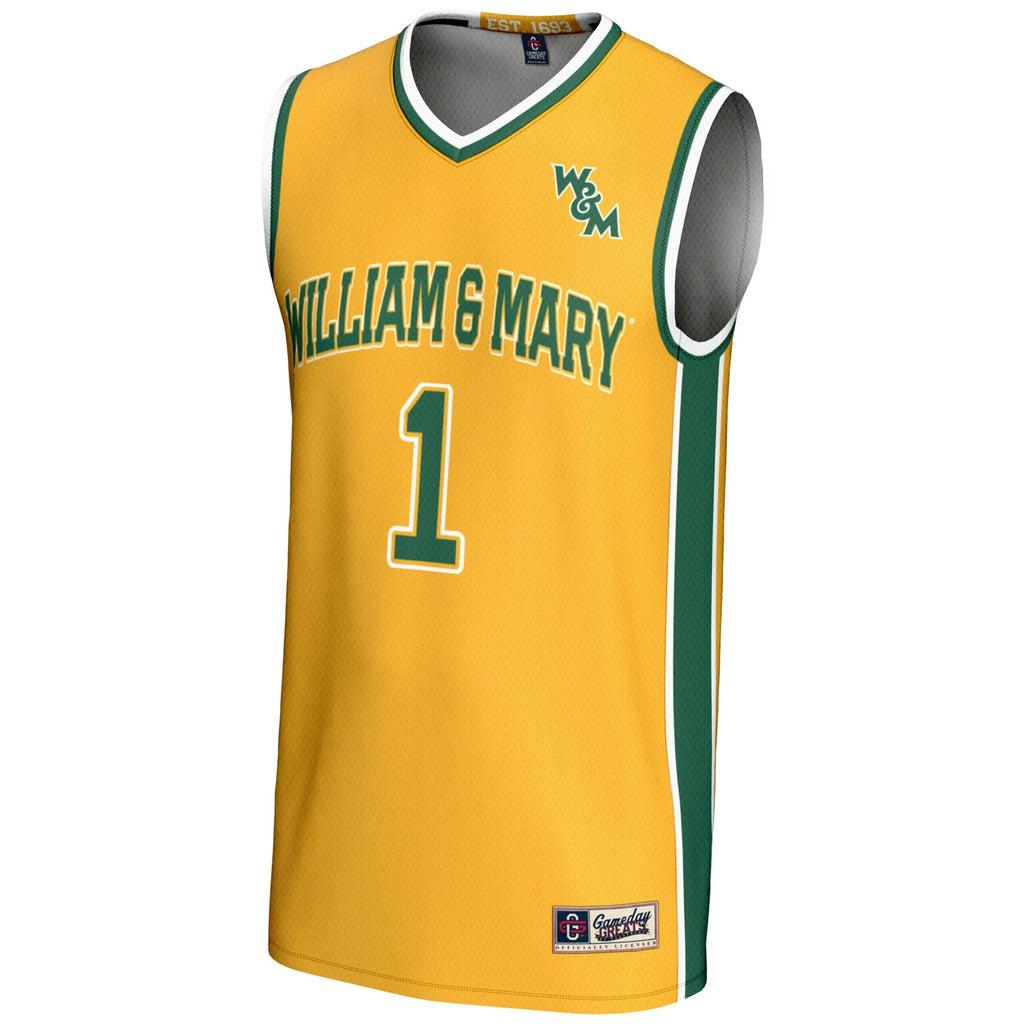 #1 William & Mary Tribe Lightweight Basketball Jersey - Gold product image 3