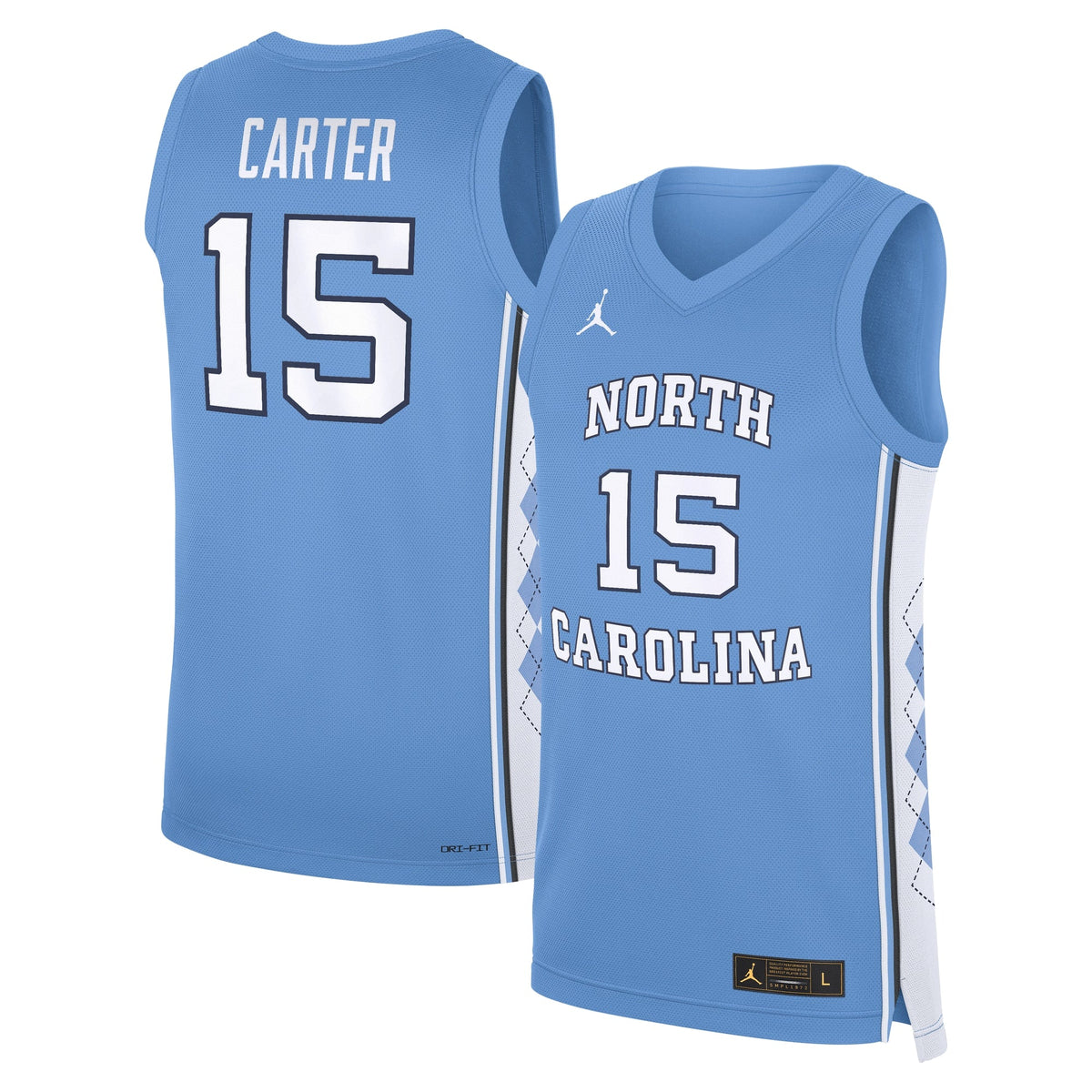 Vince Carter Carolina Blue North Tar Heels Road Replica product image 2