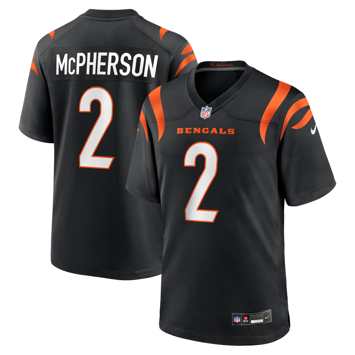 Cincinnati Bengals Evan McPherson Nike Black Game Jersey product image 1