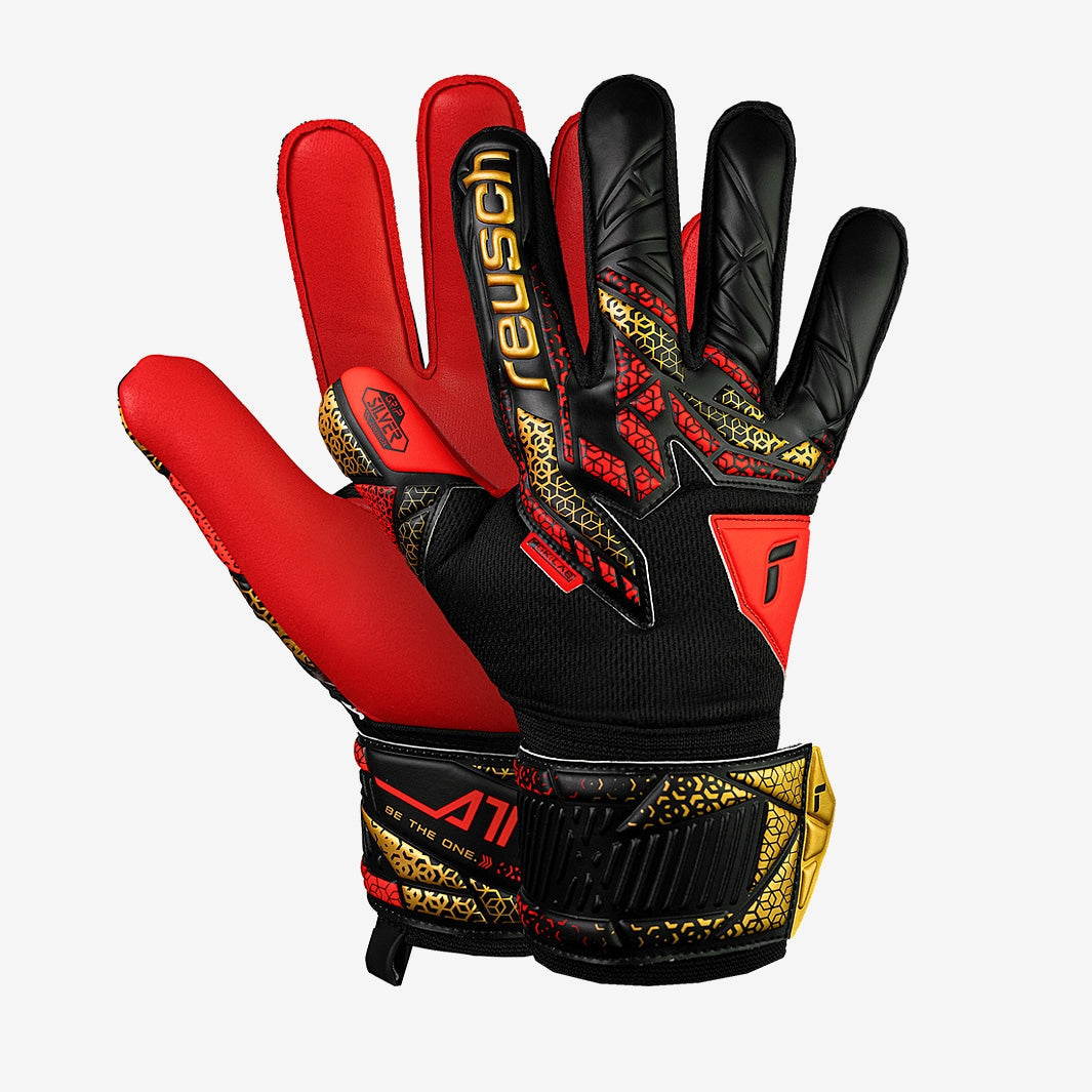 Reusch Kids Attrakt Silver Goalkeeper Glove product image 1, provided for visual reference and product detail review