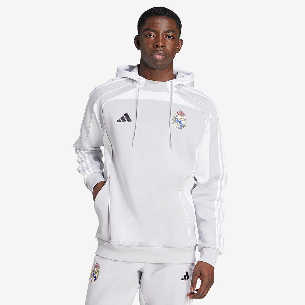 adidas Real Madrid 25/26 UBP Doubleknit Hoodie product image 1, provided for visual reference and product detail review