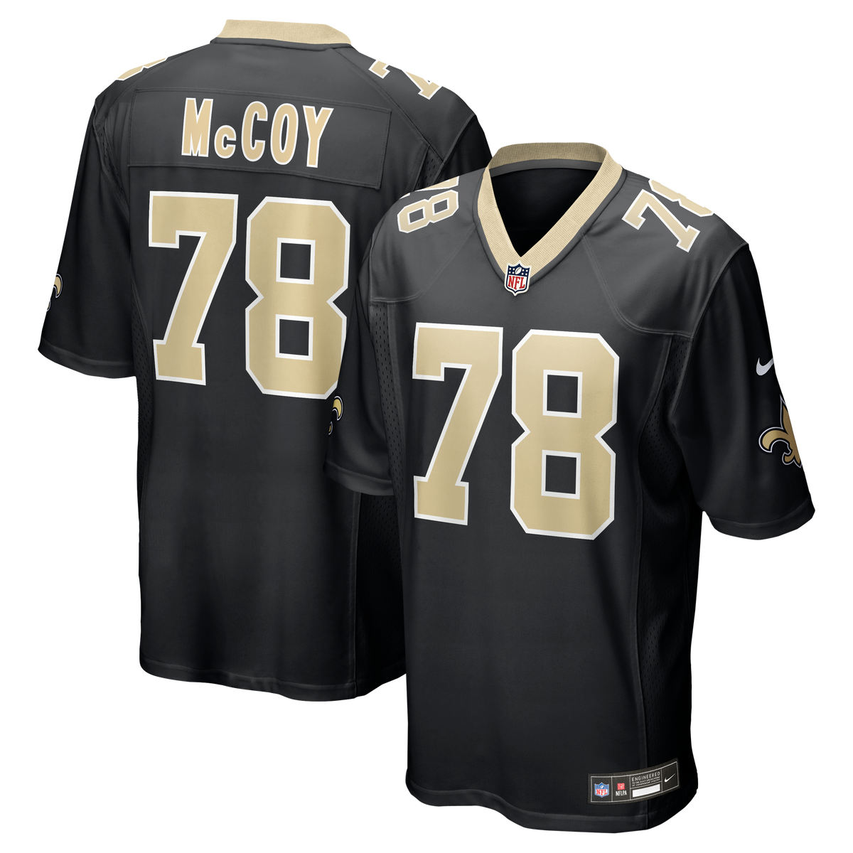New Orleans Saints Erik Mccoy Nike Black Game Jersey product image 1
