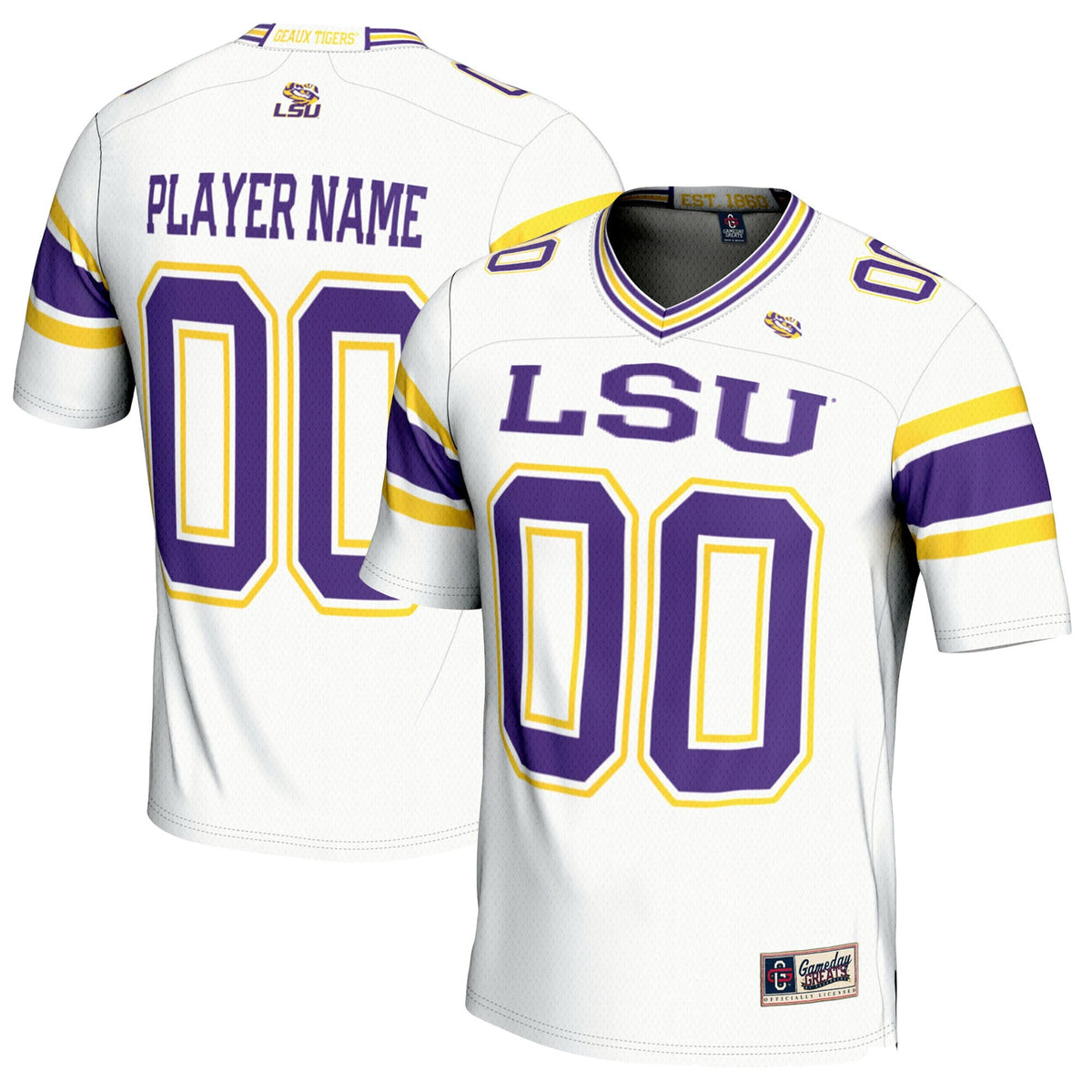LSU Tigers NIL Pick-A-Player Football Jersey - White product image 2