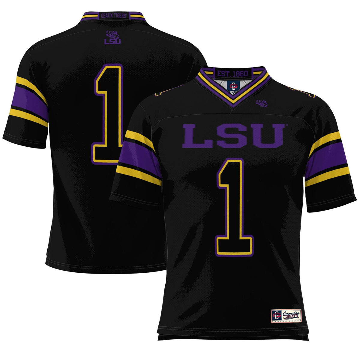 #1 LSU Tigers Endzone Football Jersey - Black product image 2