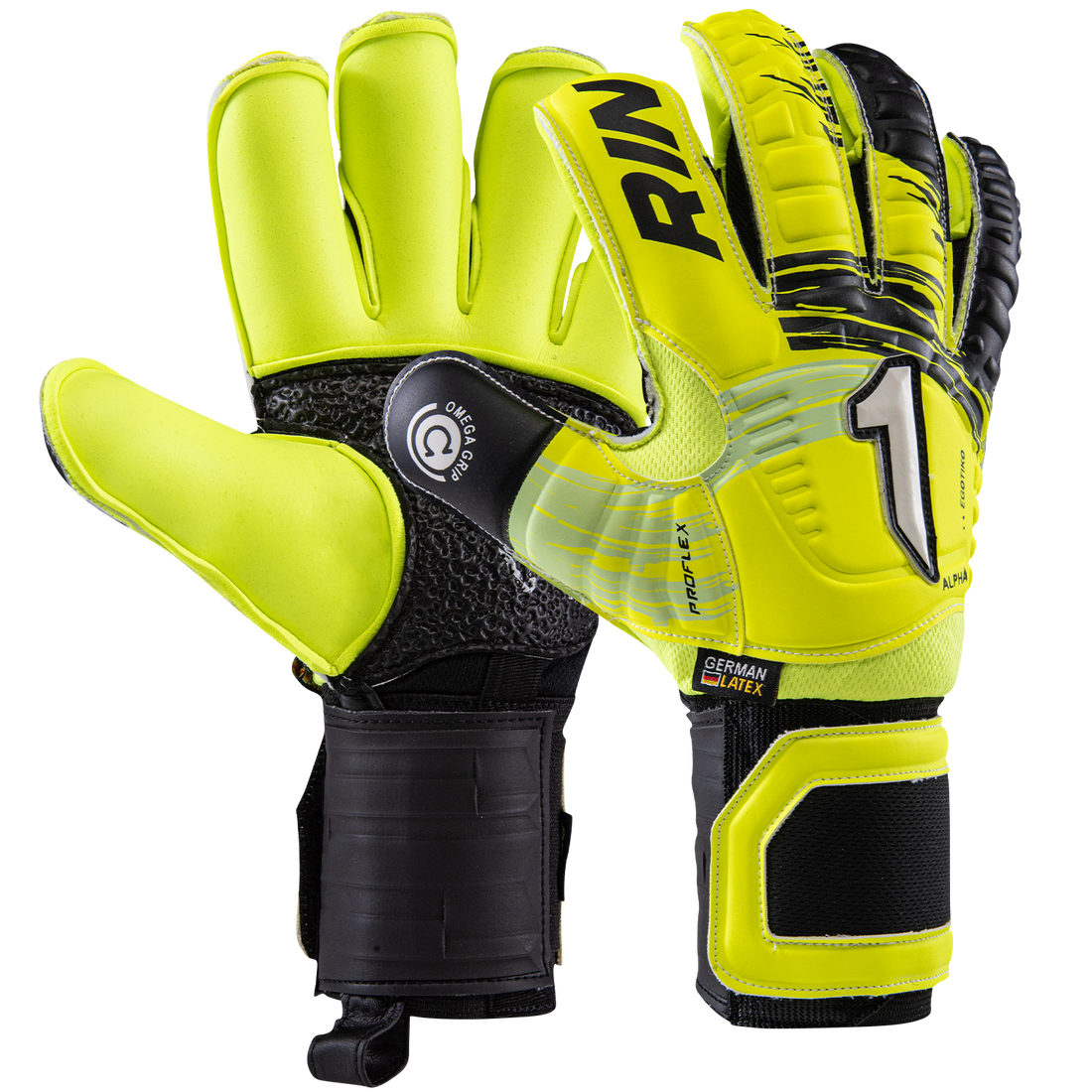 Rinat Egotiko Alpha-Pro Spines Goalkeeper Gloves product image 1, provided for visual reference and product detail review