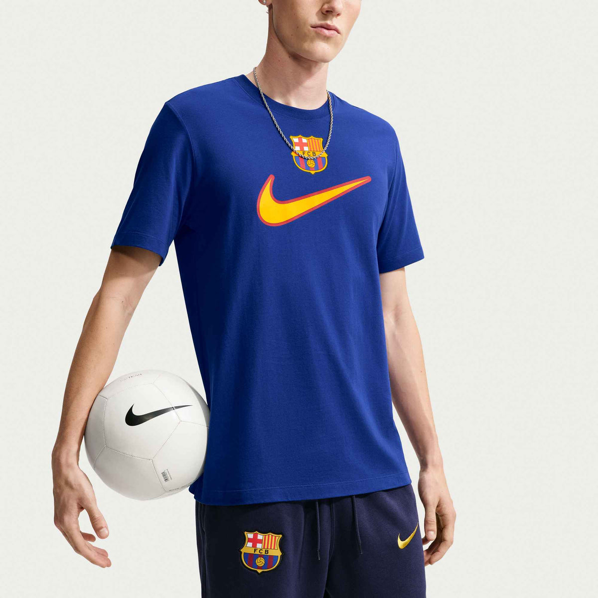 Nike FC Barcelona Swoosh Men Nike Soccer T-Shirt product image 2, provided for visual reference and product detail review
