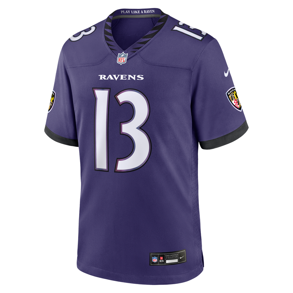 Baltimore Ravens Elijah Sarratt Nike Purple Team Game Jersey product image 2