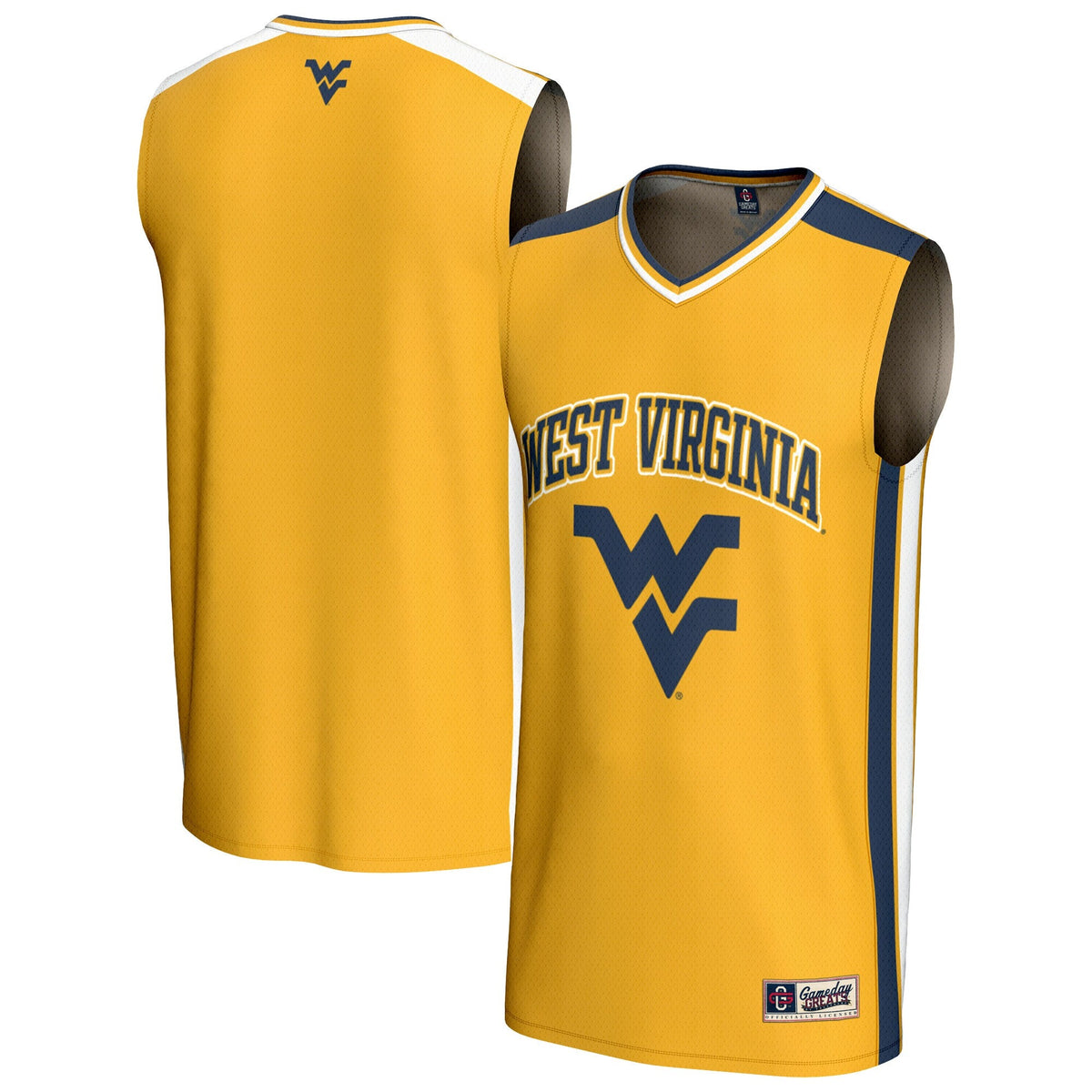 West Virginia Mountaineers Spirit Basketball Jersey - Gold product image 1