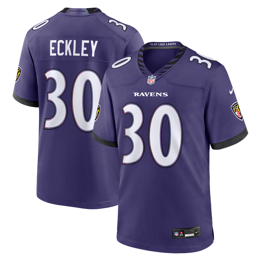 Baltimore Ravens Ryan Eckley Nike Purple Team Game Jersey product image 1
