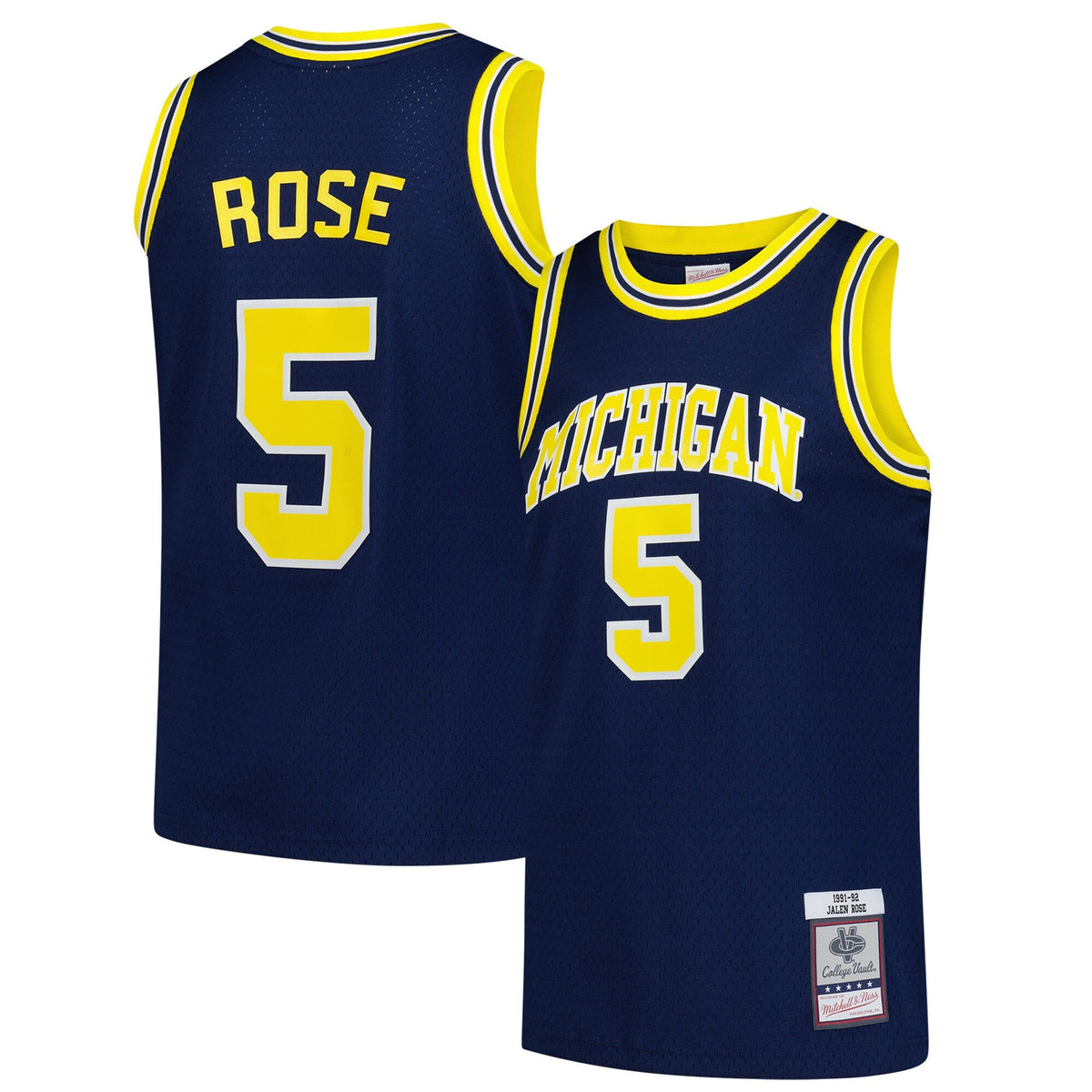 Jalen Rose Navy Michigan Wolverines 1991/92 Swingman Jersey product image 1