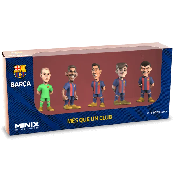 Minix FC Barcelona 7 cm 5-Pack - Araujo, Ter Stegen, Lewandowski, Gavi, Pedri product image 1, provided for visual reference