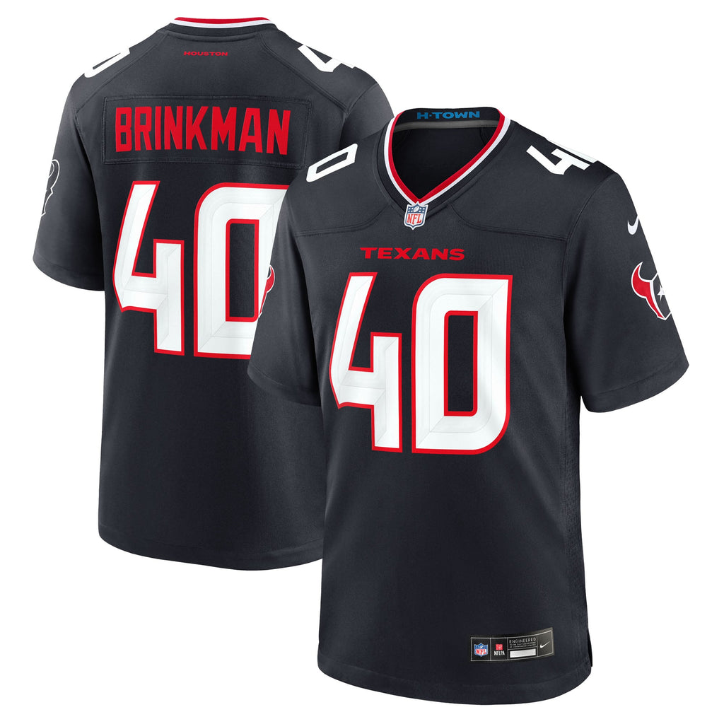 Houston Texans Austin Brinkman Nike Navy Team Game Jersey product image 1