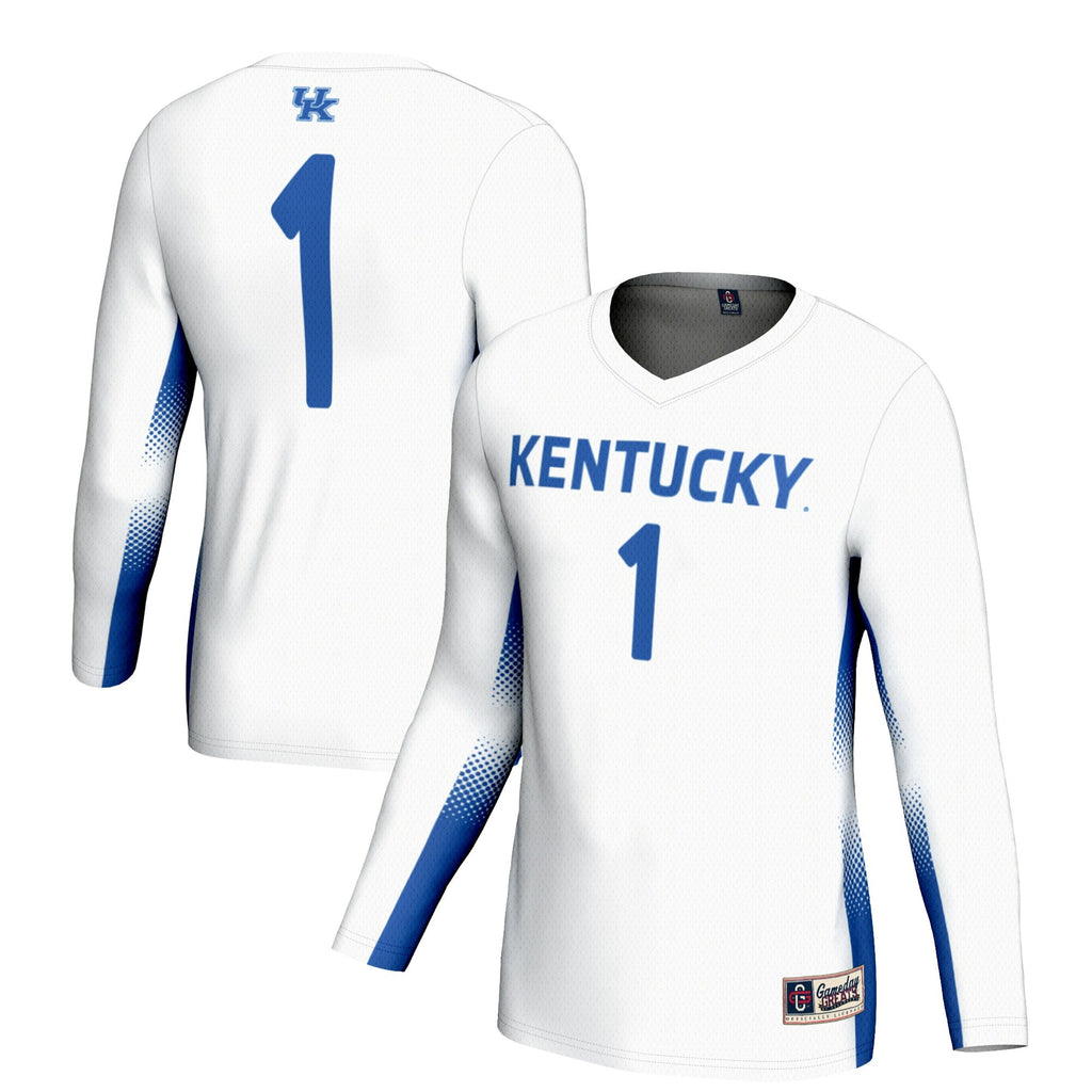 #1 Kentucky Wildcats Lightweight Volleyball Jersey - White product image 2