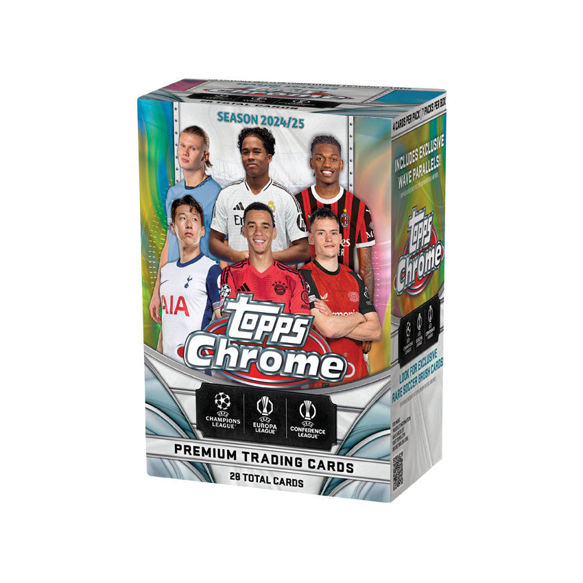 Topps Chrome UEFA Clubs Competition Blaster product image 1, provided for visual reference and product detail review