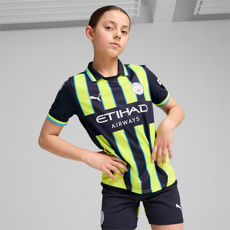 Puma Manchester City 24/25 Away Replica Big Kids' Soccer Jersey product image 1, provided for visual reference and product