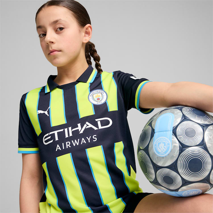 Puma Manchester City 24/25 Away Replica Big Kids' Soccer Jersey product image 2, provided for visual reference and product