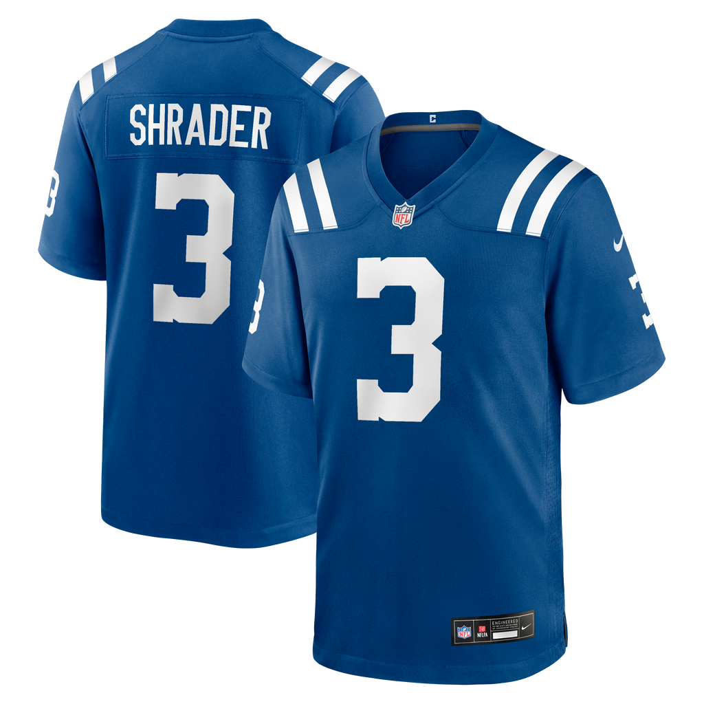 Indianapolis Colts Spencer Shrader Nike Royal Team Game product image 1