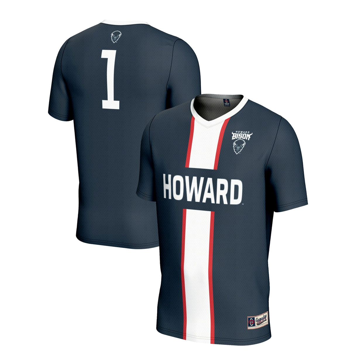 #1 Howard Bison Lightweight Soccer Fashion Jersey - Navy product image 2