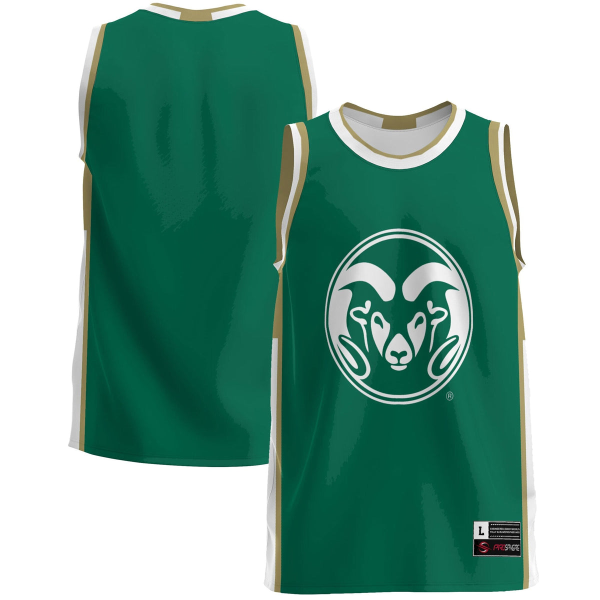 Colorado State Rams Lightweight Basketball Jersey - Green product image 1