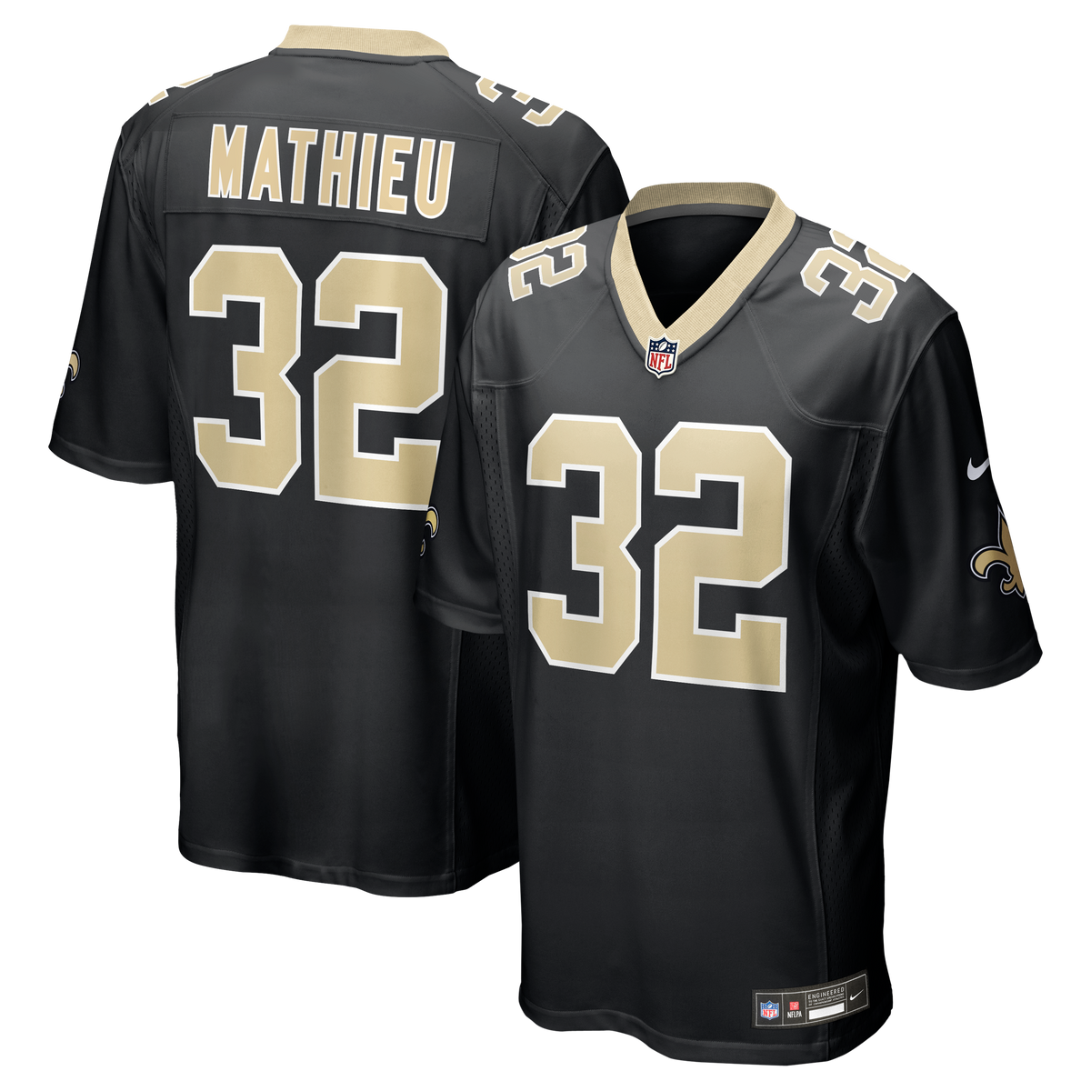 New Orleans Saints Tyrann Mathieu Nike White Game Jersey product image 7