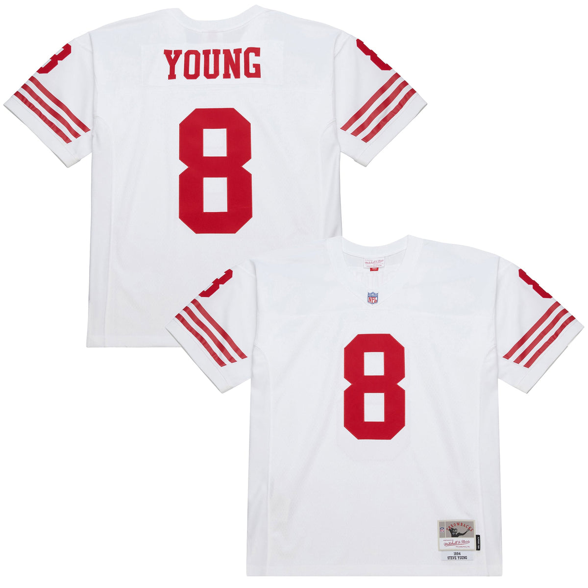 San Francisco 49ers Steve Young Mitchell & Ness White 1994 product image 1