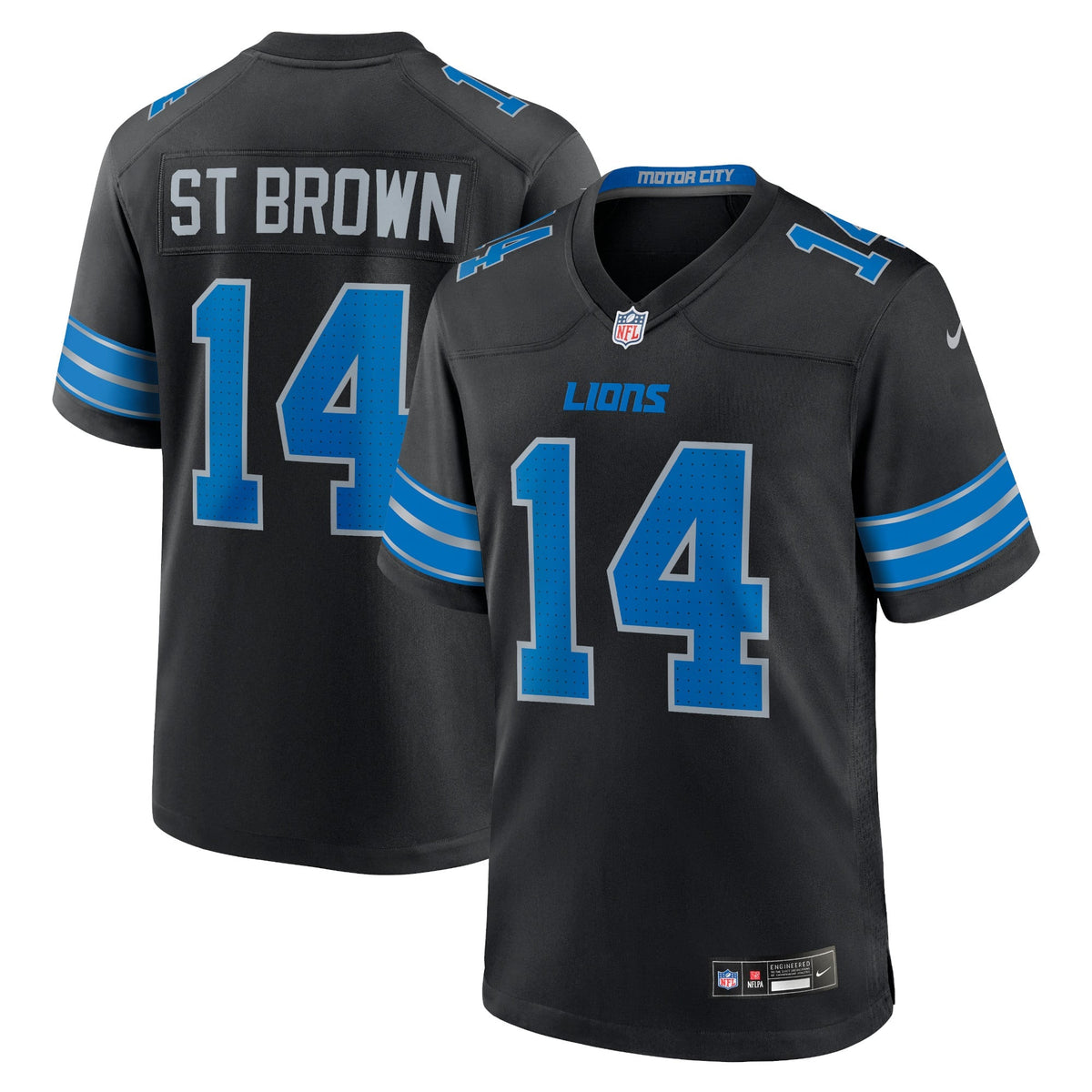 Detroit Lions Amon-Ra St. Brown Nike Black 2nd Alternate product image 7