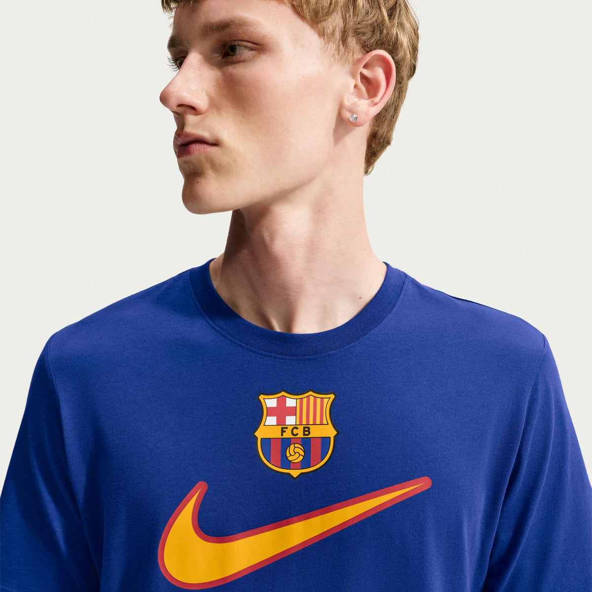 Nike FC Barcelona Swoosh Men Nike Soccer T-Shirt product image 4, provided for visual reference and product detail review