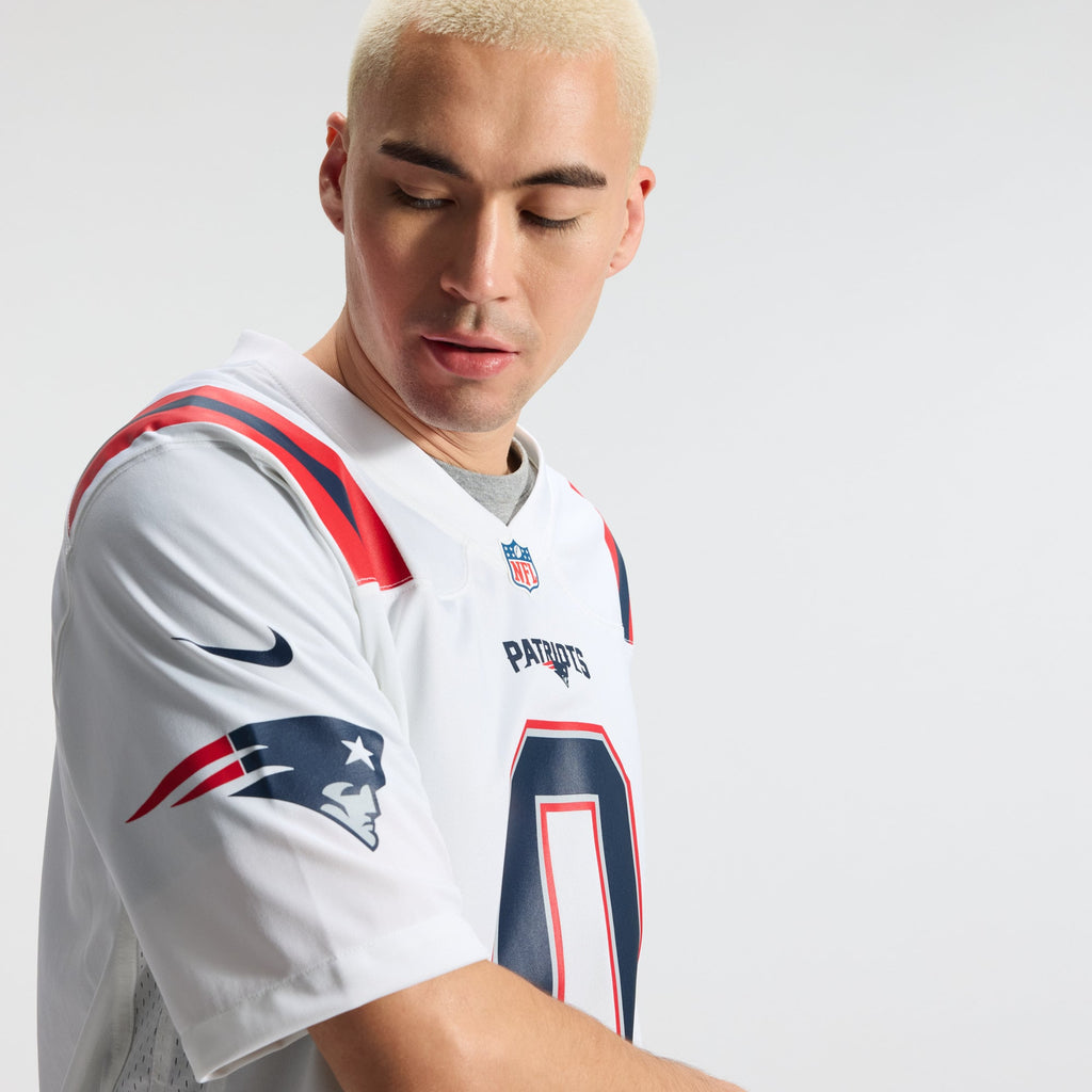 New England Patriots Christian Gonzalez Nike White Game product image 23