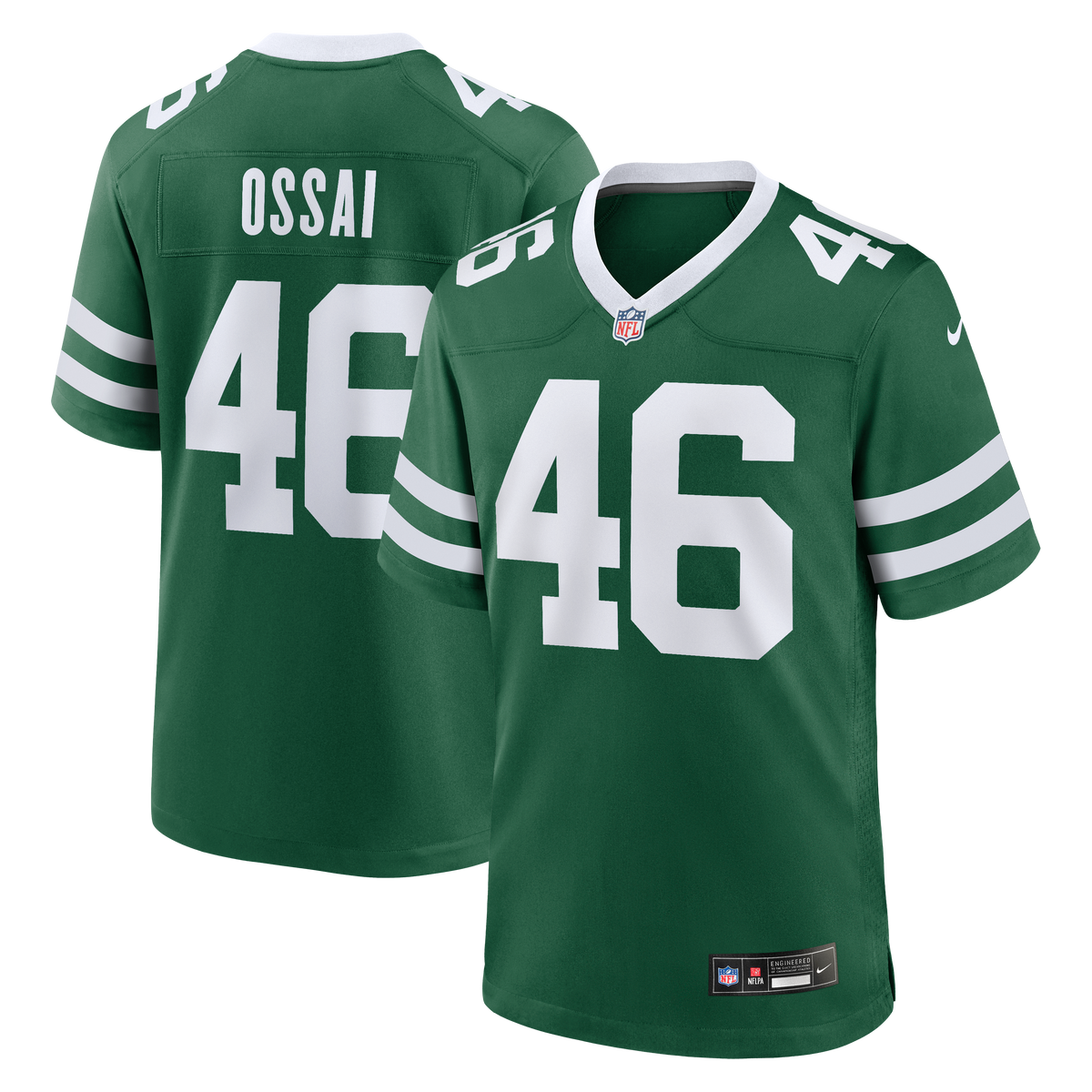New York Jets Joseph Ossai Nike Legacy Green Team Game product image 1