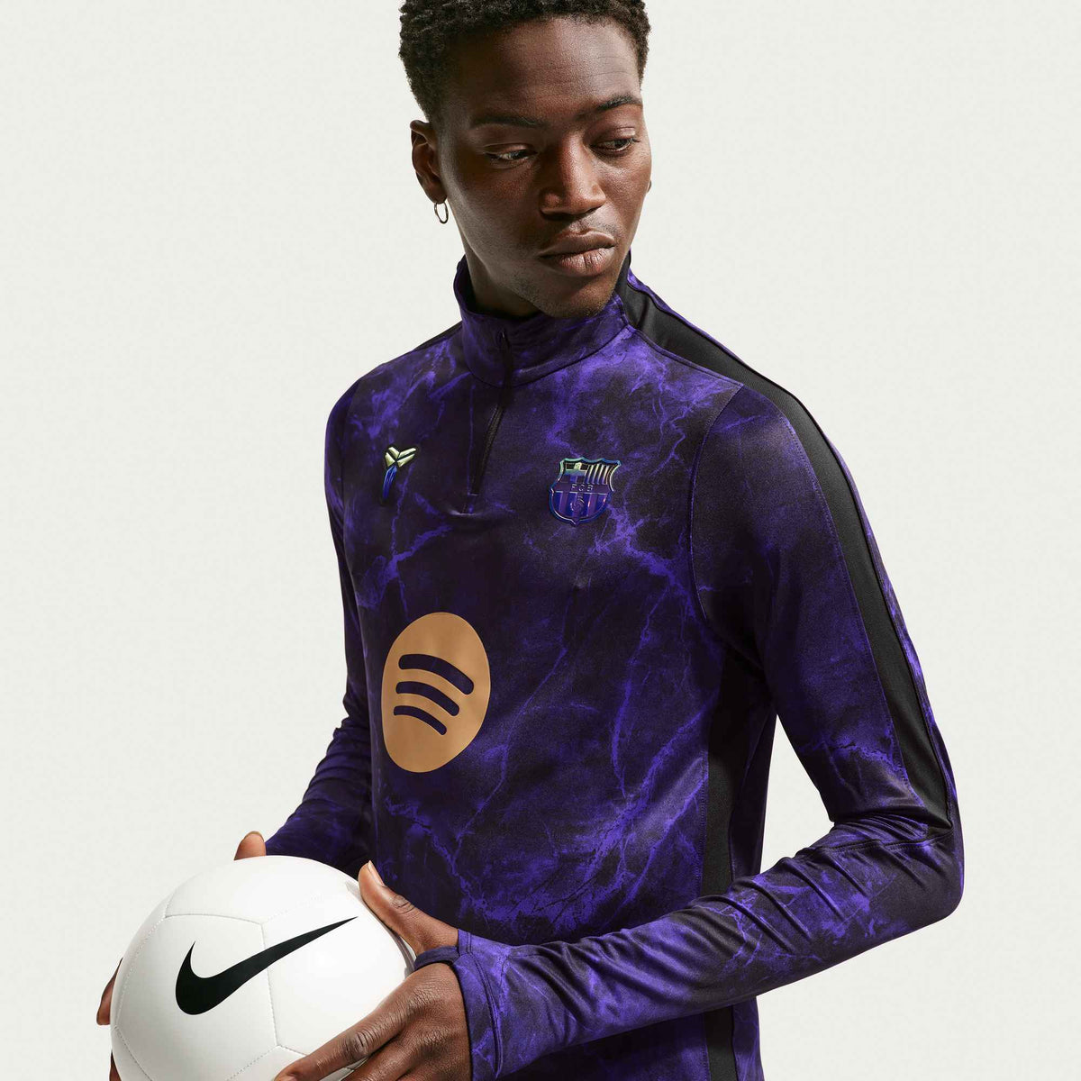 Nike FC Barcelona Strike Away Men Kobe Dri-FIT Soccer Knit Pre-Match Drill Top product image 2, provided for visual