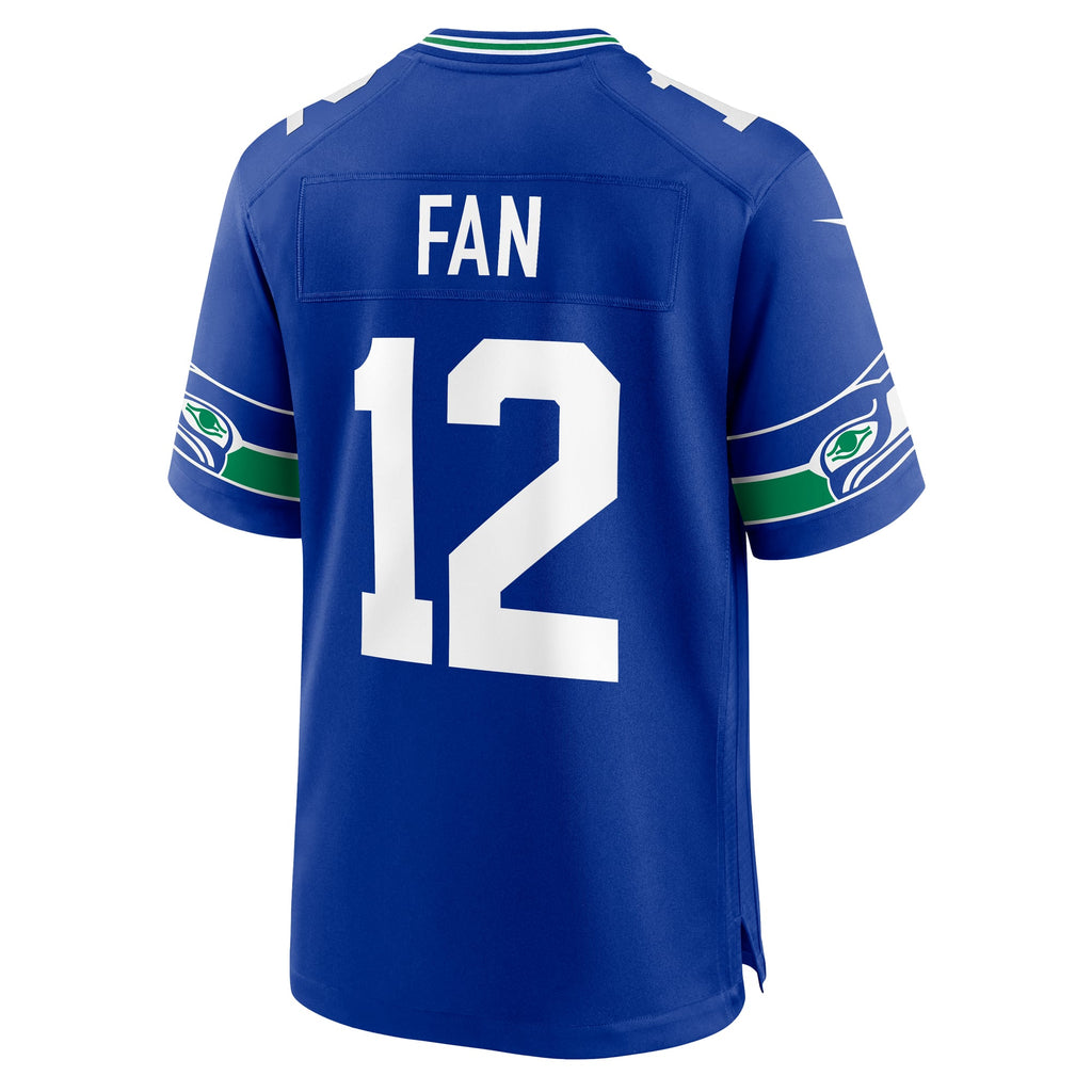 Seattle Seahawks 12s Nike Royal Throwback Player Game Jersey product image 3