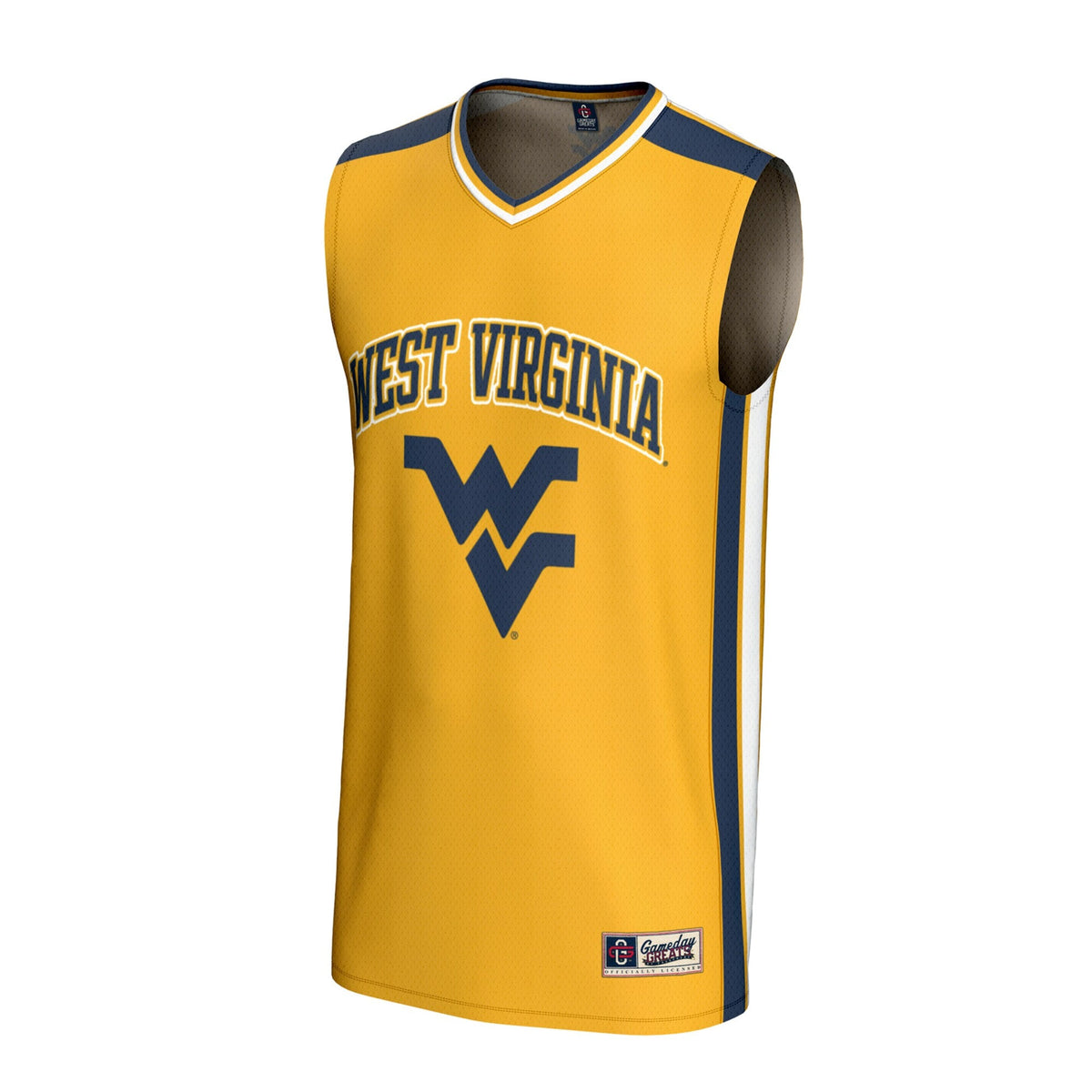 West Virginia Mountaineers Spirit Basketball Jersey - Gold product image 3