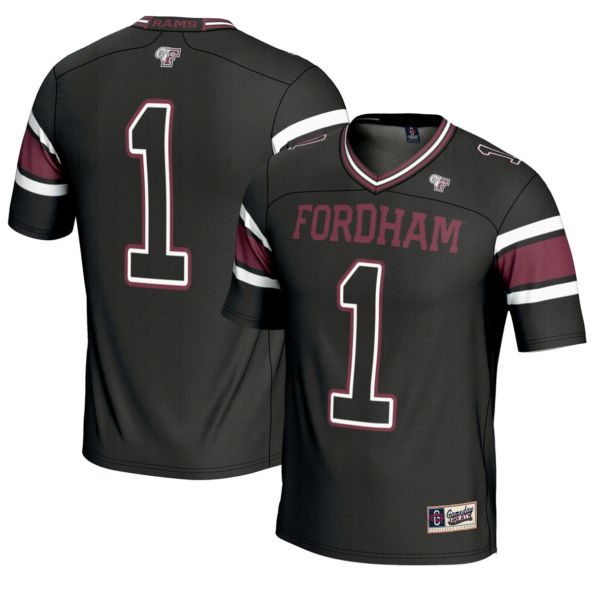 #1 Fordham Rams Endzone Football Jersey - Black product image 1