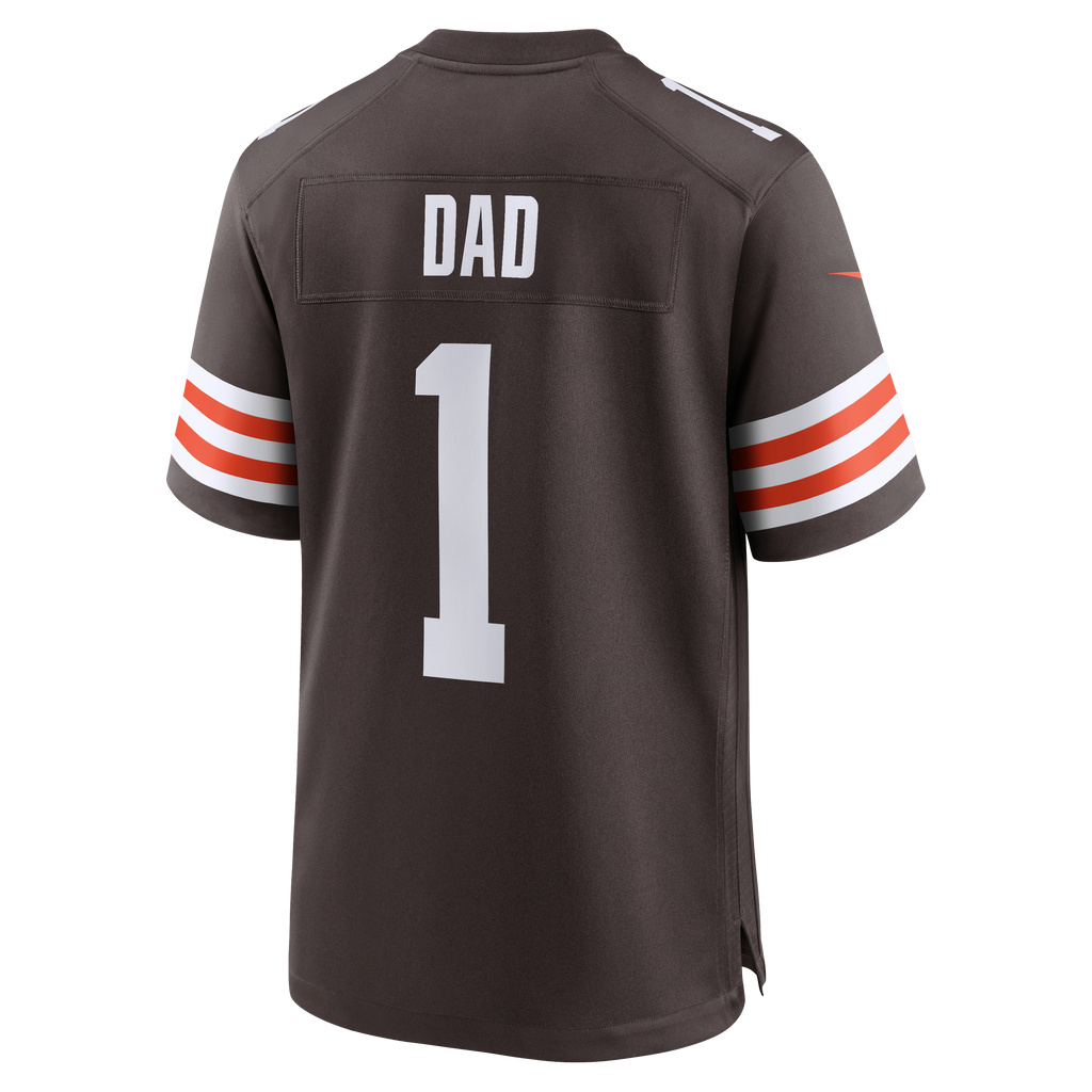 Cleveland Browns Number 1 Dad Nike Brown Game Jersey product image 3
