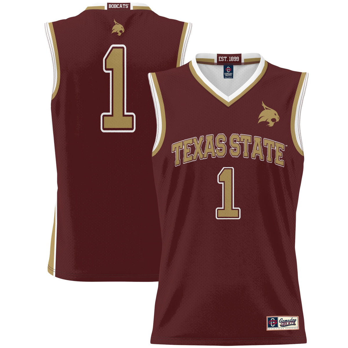 #1 Texas State Bobcats Lightweight Basketball Jersey product image 2