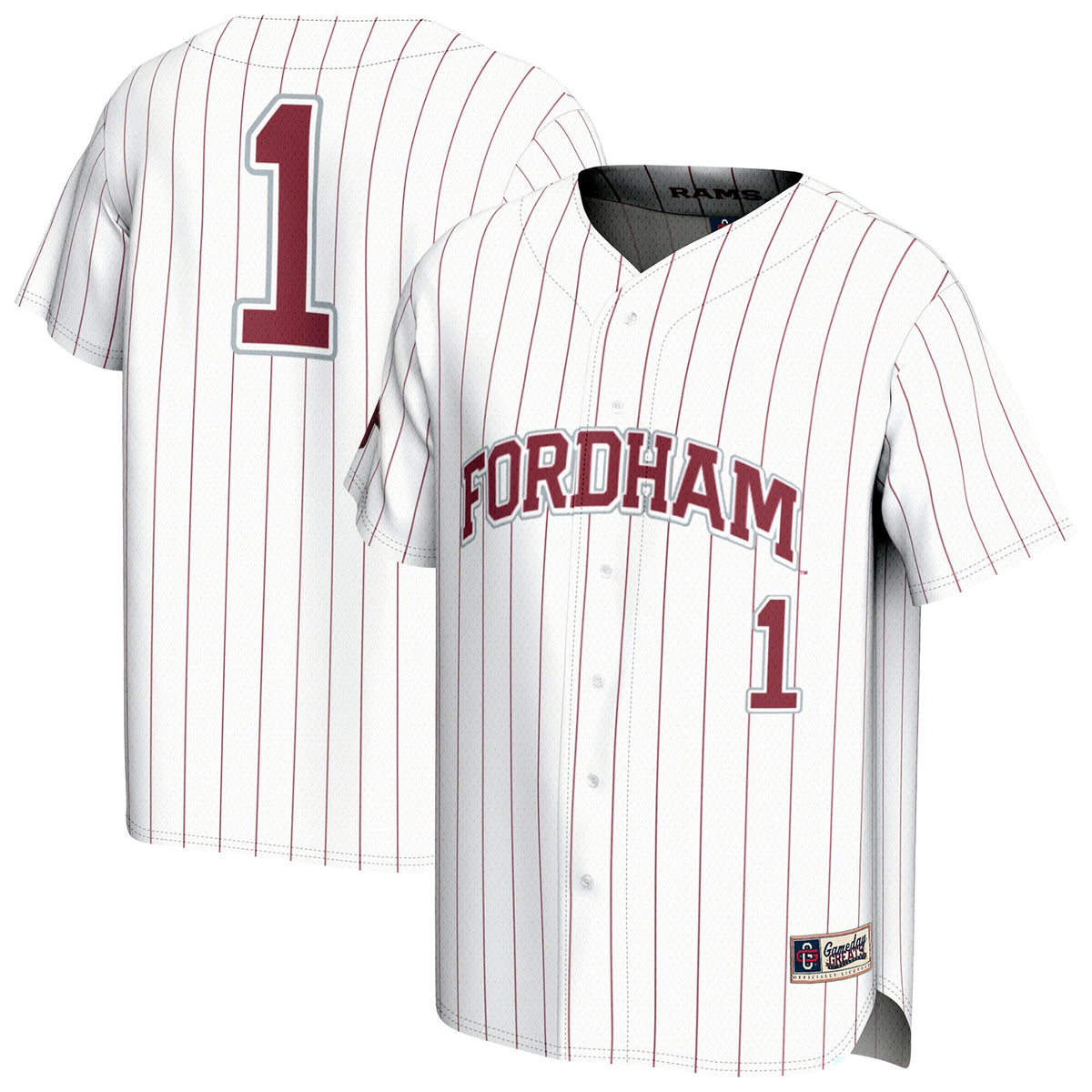 Fordham Rams Lightweight Collegiate Baseball Fashion Jersey product image 2