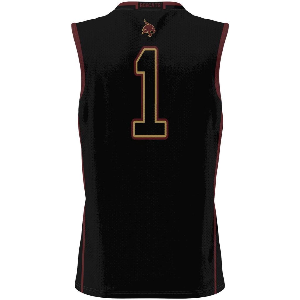 #1 Texas State Bobcats Lightweight Basketball Jersey - Black product image 4