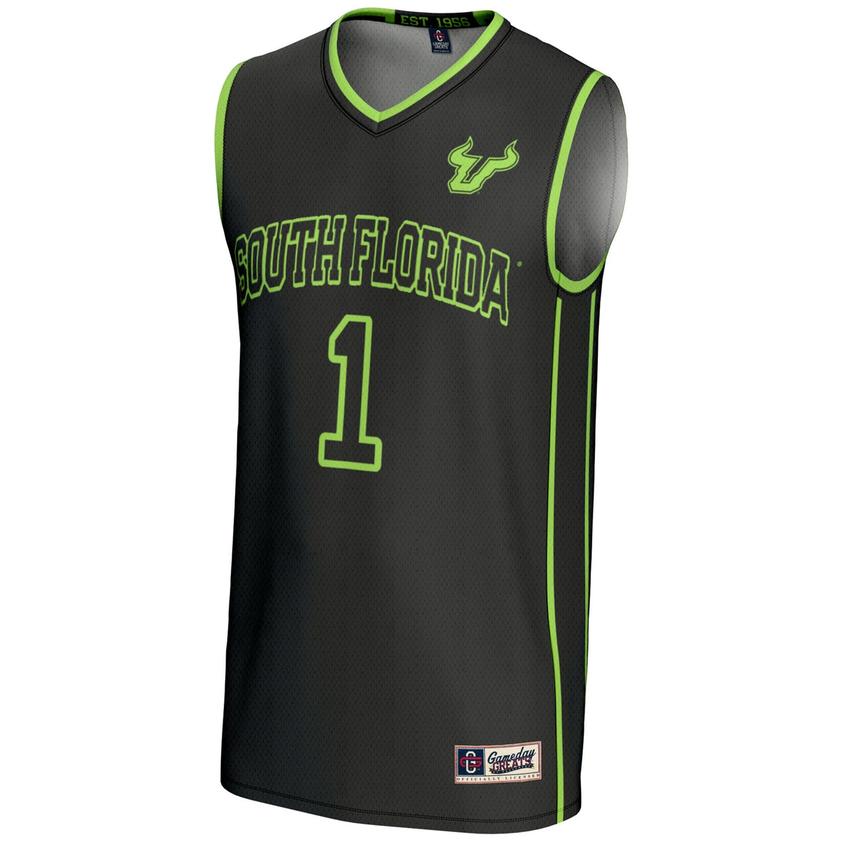 #1 South Florida Bulls Lightweight Basketball Jersey - Black product image 3