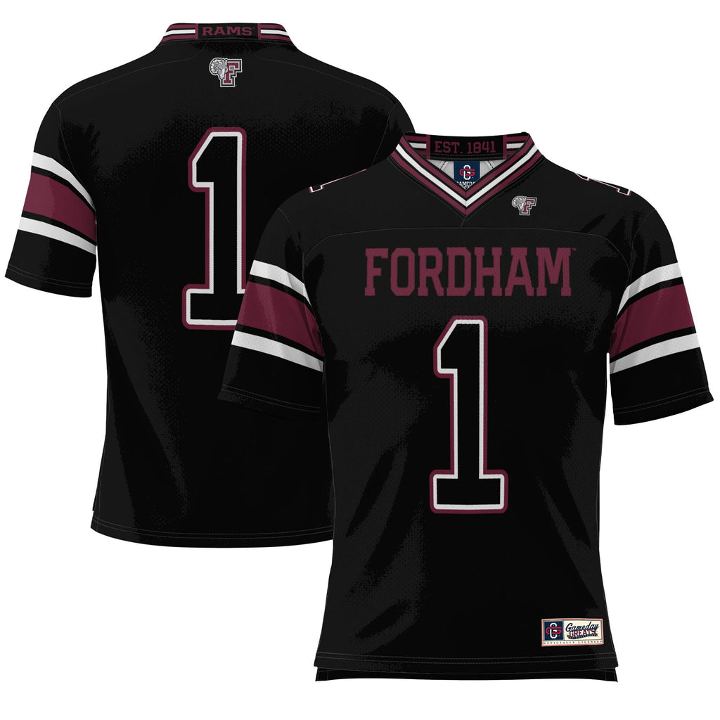 #1 Fordham Rams Endzone Football Jersey - Black product image 2