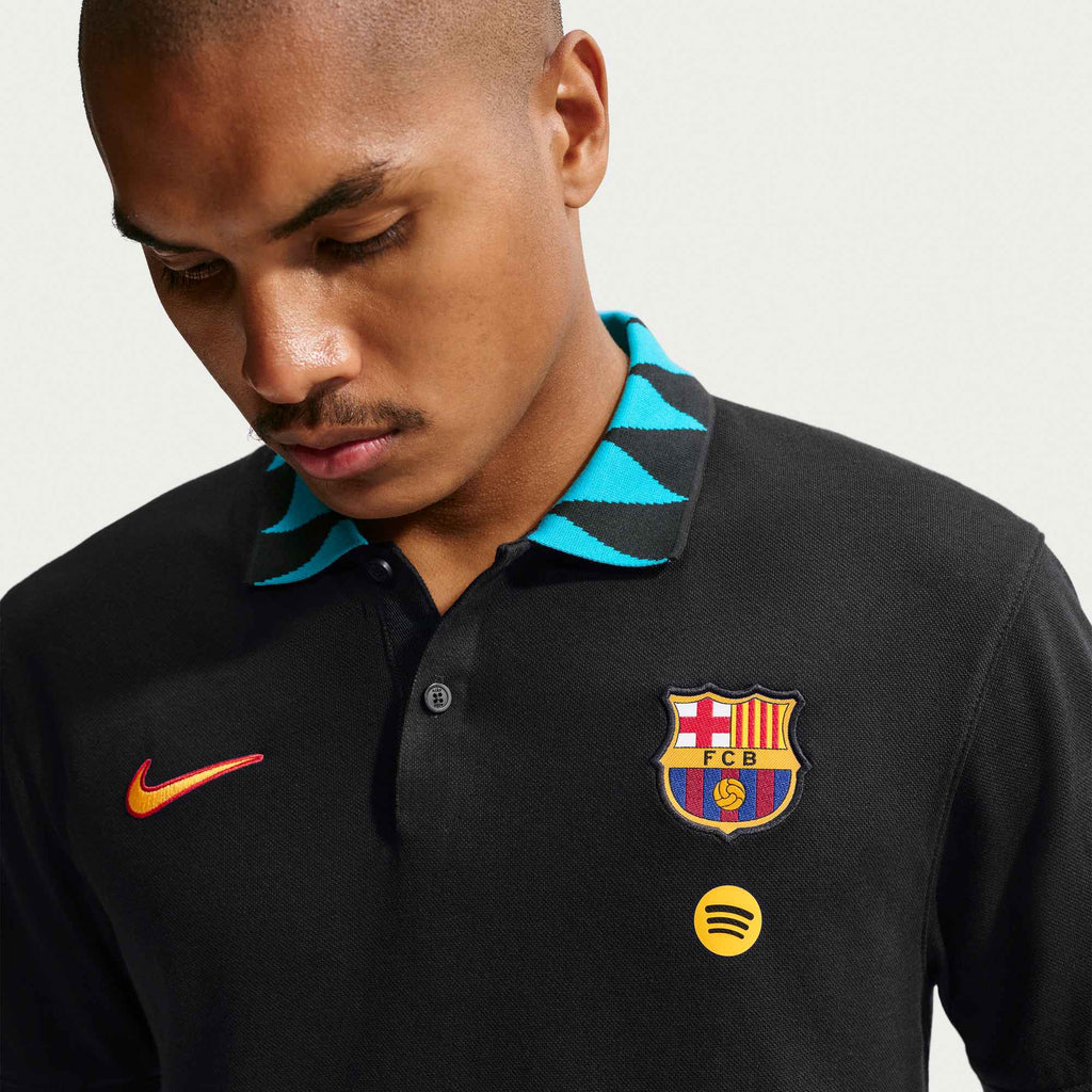Nike FC Barcelona Dri-Fit Men POLO SLIM 2.0 product image 4, provided for visual reference and product detail review