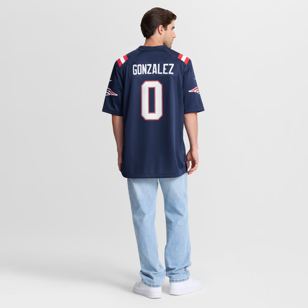 New England Patriots Christian Gonzalez Nike Navy Team Game product image 16