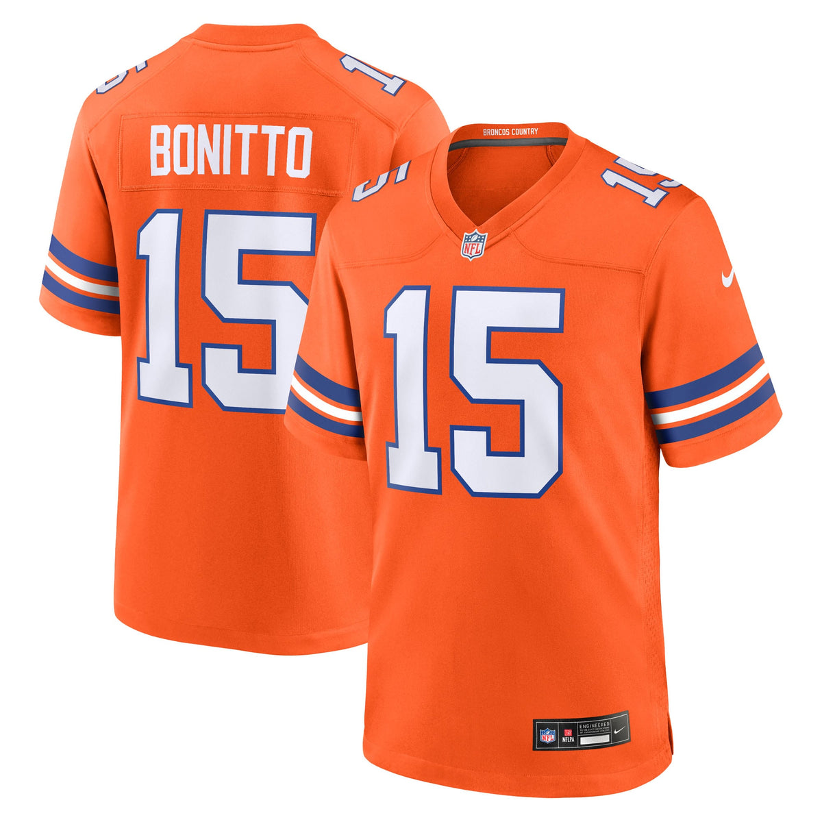 Denver Broncos Nik Bonitto Nike Orange Alternate 2 Mile product image 1