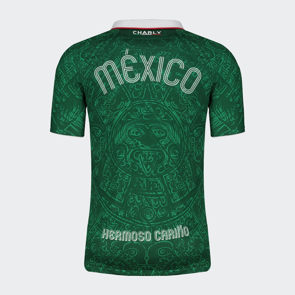 Charly Mexico Aztec Heritage Green Jersey Special Edition product image 2, provided for visual reference and product detail